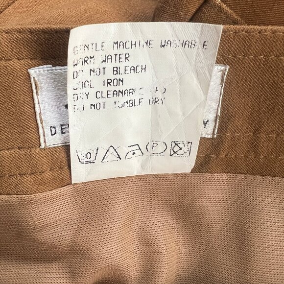 Vintage European Column Midi Maxi Skirt Front Slit Vent High Rise Waisted Casual - Picture 5 of 6